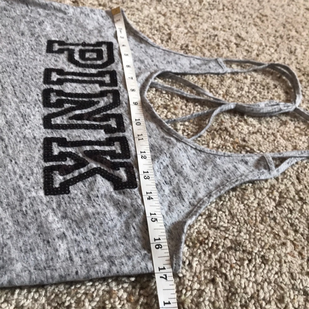 PINK | grey sequin tank - Picture 5 of 6